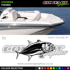 Contact Graphics Stickers Fishing Giant Trevally 1