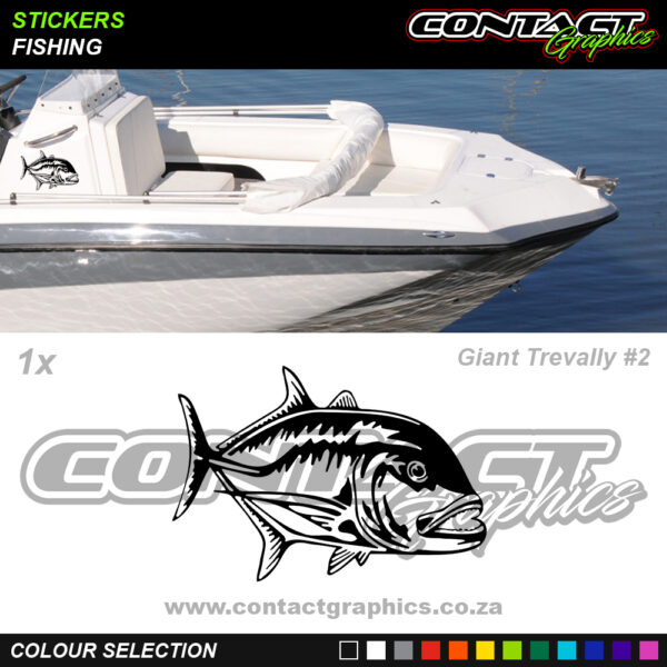 Contact Graphics Stickers Fishing Giant Trevally 2