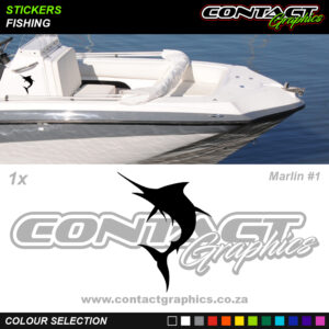 Contact Graphics Stickers Fishing Marlin 1