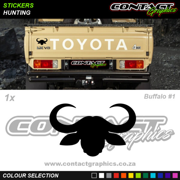 Contact Graphics Stickers Hunting Buffalo 1
