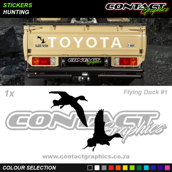 Contact Graphics Stickers Hunting Flying Duck 1