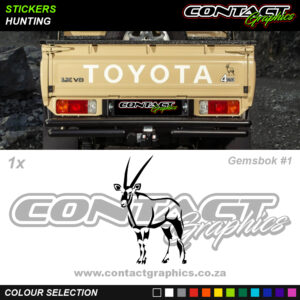 Contact Graphics Stickers Hunting Gemsbok 1