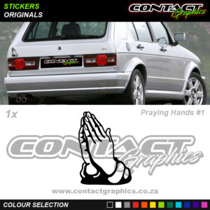 Contact Graphics Stickers Originals Praying Hands 1
