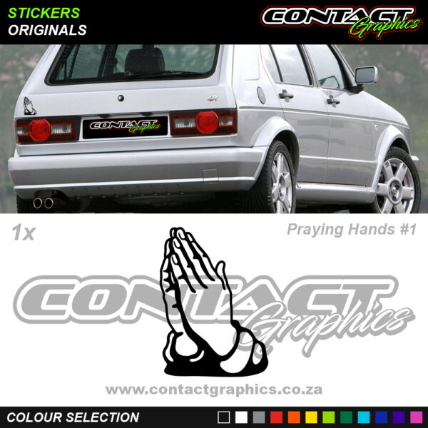 Contact Graphics Stickers Originals Praying Hands 1
