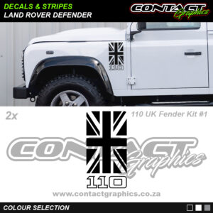 Contact Graphics Decals and Stripes Land Rover Defender 110 UK Fender Sticker Kit 1