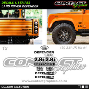 Contact Graphics Decals and Stripes Land Rover Defender 130 2 8i UK Sticker Kit 1
