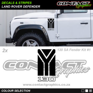 Contact Graphics Decals and Stripes Land Rover Defender 130 SA Fender Sticker Kit 1