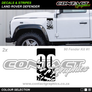 Contact Graphics Decals and Stripes Land Rover Defender 90 Fender Sticker Kit 1