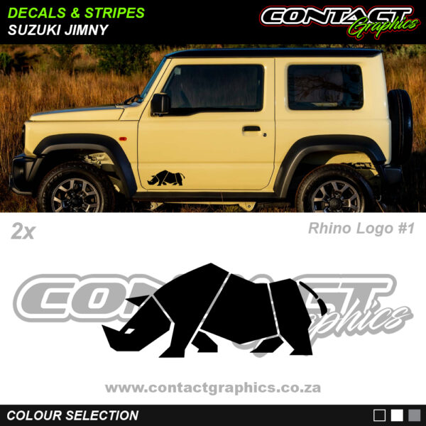 Contact Graphics Decals and Stripes Suzuki Jimny Rhino Logo 1