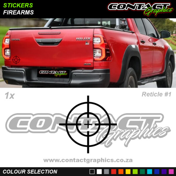 Contact Graphics Stickers Firearms Reticle 1