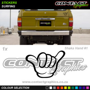 Contact Graphics Stickers Surfing Shaka Hand 1