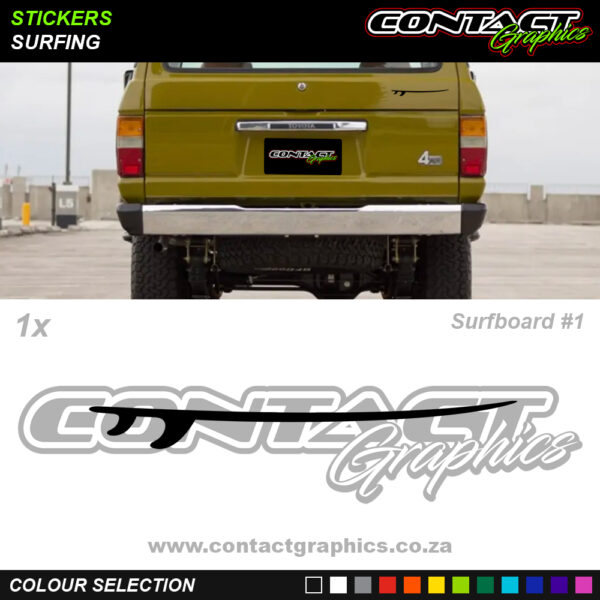 Contact Graphics Stickers Surfing Surfboard 1