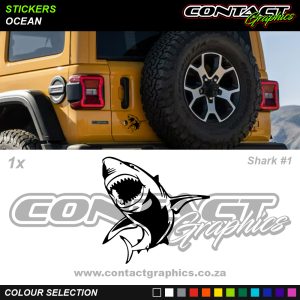 Contact Graphics Stickers Ocean Shark 1