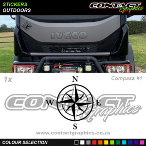 Contact Graphics Stickers Outdoors Compass 1