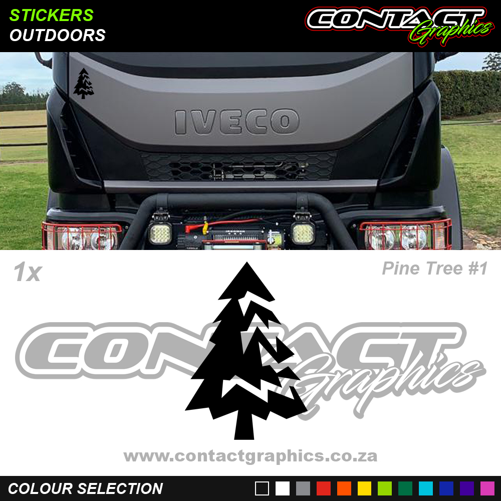 Contact Graphics Stickers Outdoors Pine Tree 1