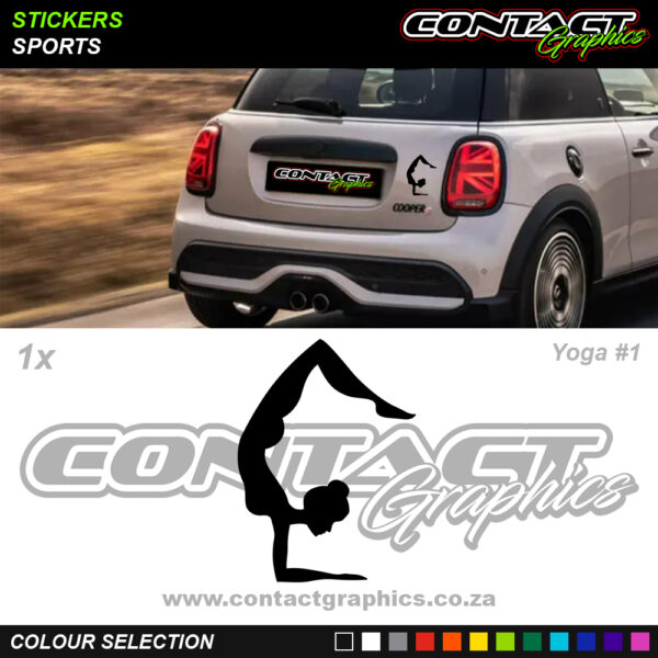 Contact Graphics Stickers Sports Yoga 1