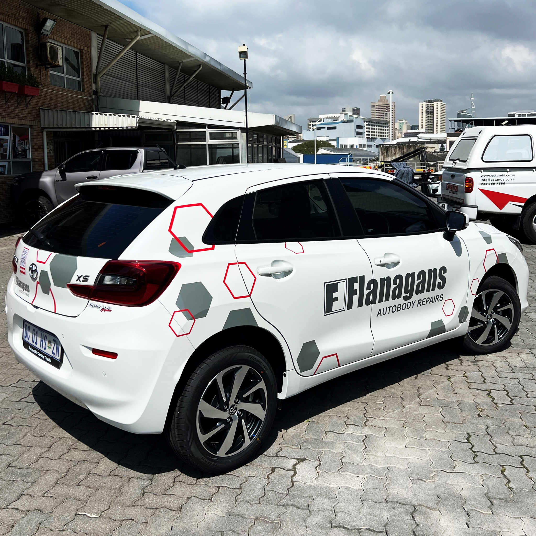 Contact Graphics Vehicle Branding Wrap Toyota Flanagans Autobody Repairs Durban South Africa