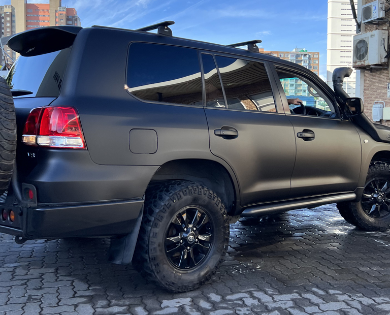 contact graphics suv vehicle wrap toyota lancruiser hexis matte black durban south africa
